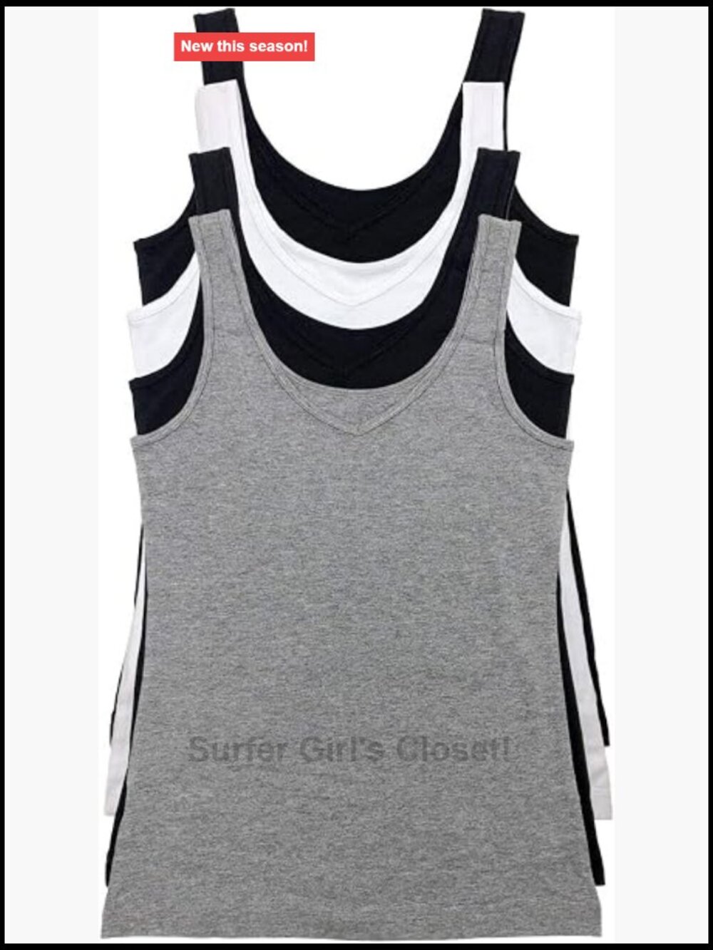 Reversible Cotton Tank Top for Women 4-Pack Sleeveless